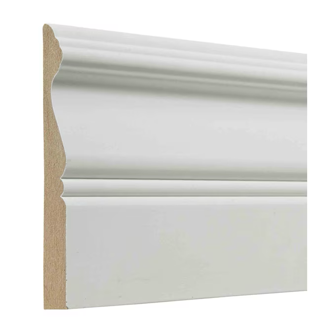 RELIABILT 15/32-in x 4-in x 12-ft Contemporary Primed MDF 3083 Baseboard Moulding