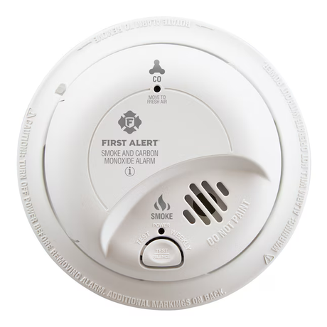 First Alert Brk 10-Year Battery Hardwired Combination Smoke and Carbon Monoxide Detector