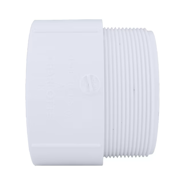 Adaptador macho a cubo DWV de PVC de 2 pulgadas Charlotte Pipe para drenaje sanitario