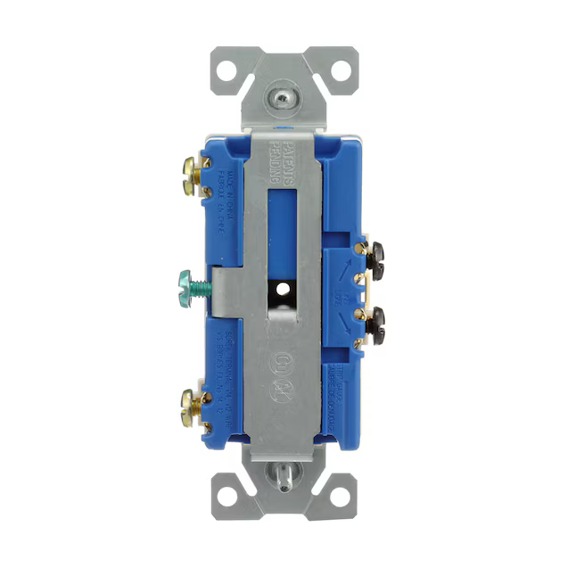 Eaton Interruptor de luz combinado unipolar de 15 amperios, color almendra claro 