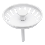 Allen + Roth 3.5-in White Plastic Rust Resistant Strainer with Lock Mount Included