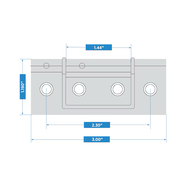 RELIABILT 3-in-in Satin Chrome Non-Mortise Bi-Fold Door Hinge (2-Pack)