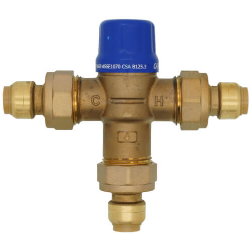 SharkBite 1/2" Heatguard Thermostatic Mixing Valve w/ Integral Connectors (Lead Free)