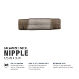 RELIABILT 1/2-in x 3-in Galvanized Nipple