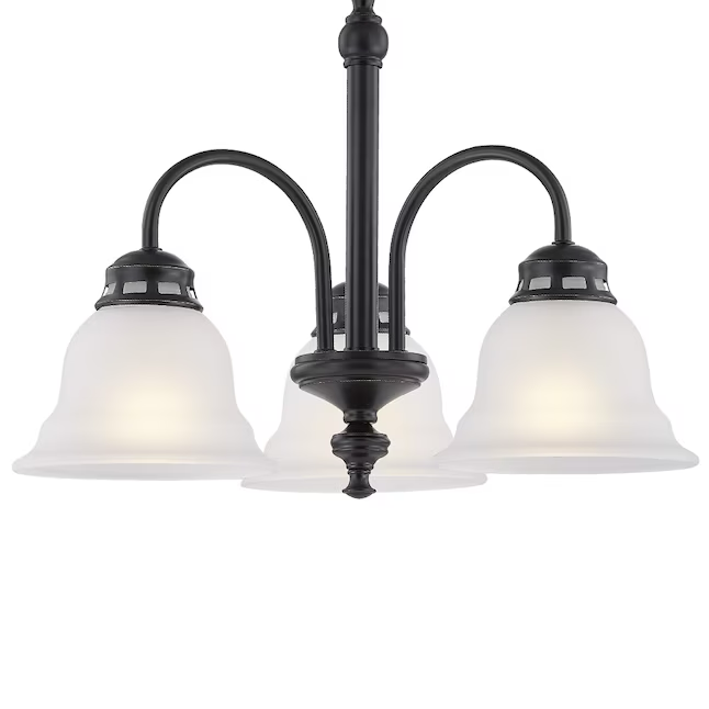 Project Source Fallsbrook 3-Light Oil-Rubbed Bronze Traditional LED Dry rated Chandelier