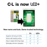Lutron Maestro Einpoliger/3-Wege-LED-Wippschalter für Lichtdimmer, Weiß