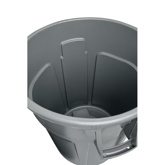 Rubbermaid Commercial Products BRUTE 32-Gallons Gray Plastic Trash Can with Lid