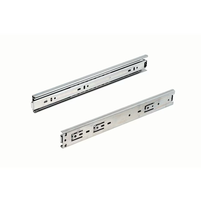 Richelieu 18-in Side Mount 100-lb Load Capacity Silver Drawer Slide (2-Pieces)