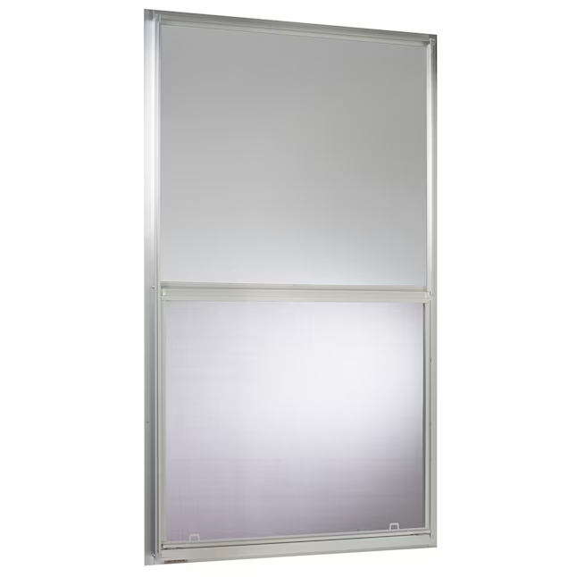 Project Source 40000 Serie Ersatz 30-in x 54-in x 1-3/4-in Zarge Aluminium Aluminium Einfachverglasung Einfach aufgehängtes Fenster Halber Bildschirm enthalten