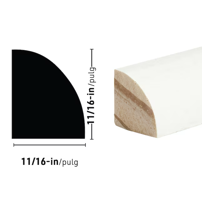 RELIABILT 11/16-in x 12-ft Primed Pine Quarter Round Moulding