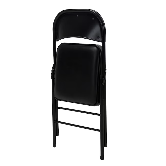 Cosco Black Standard Folding Chair with Padded Seat (Indoor)