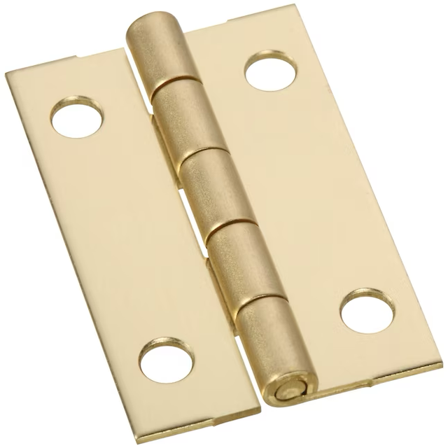 Bisagra para puerta interior embutida dorada RELIABILT de 1-1/2 pulg. de alto (paquete de 2)