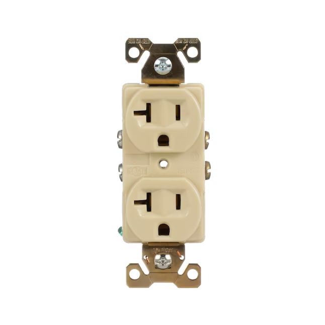 Eaton Arrow Hart 20-Amp 125-volt Industrial Duplex Outlet, Ivory