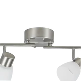 Allen + Roth Barra de riel moderna/contemporánea integrada regulable de níquel cepillado con 4 luces de 33,25 pulgadas 