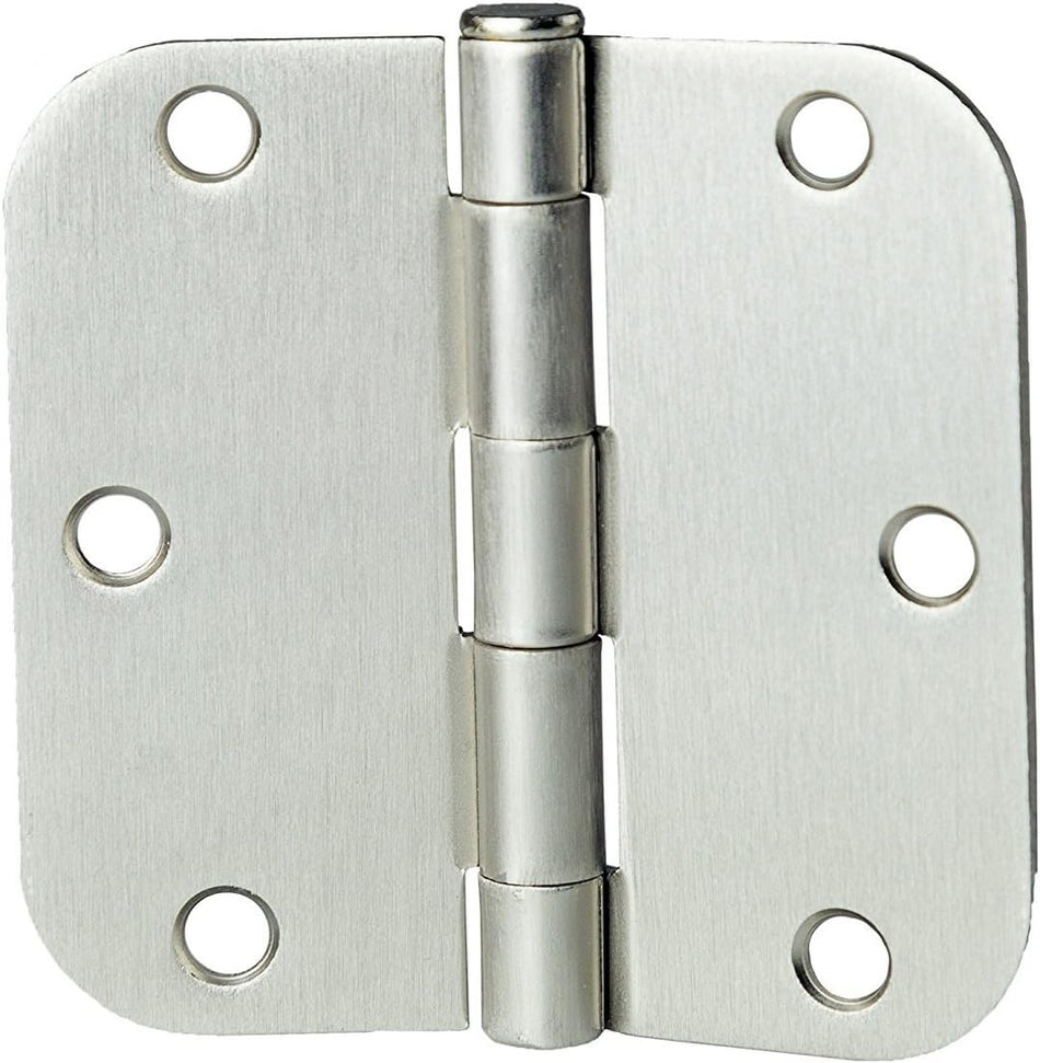 SABER SELECT Satin Nickel 3.5 in. x 3.5 in. Round Corner Interior Hinges