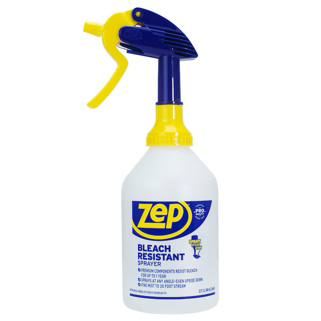 Zep 32 oz. Pulverizador de plástico resistente a la lejía 2.0 Botella entera