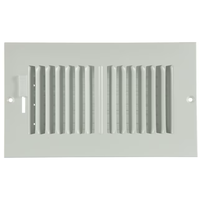 RELIABILT 10-in x 4-in 2-way Steel White Sidewall/Ceiling Register