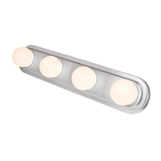 Project Source 4.72-in 4-Light Brushed Nickel LED Modern/Contemporary Vanity Light Bar