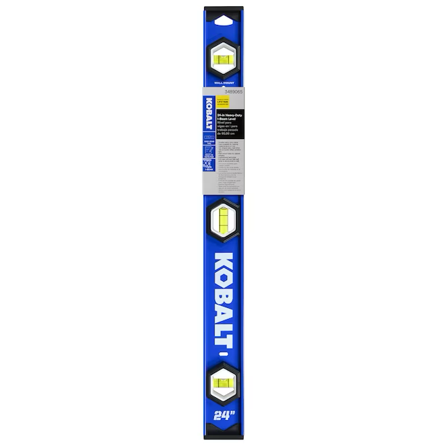 Kobalt Aluminum 24-in 3 Vial I-beam Level