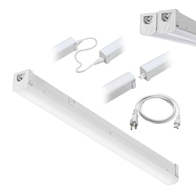 Lithonia Lighting Tira de luz LED blanca neutra de 2 pies y 1 luz