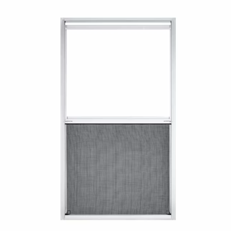 Project Source 40000 Series Replacement 30-in x 54-in x 1-3/4-in Jamb Aluminum Aluminum Single-glazed Single Hung Window Half Screen Included