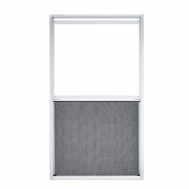 Project Source 40000 Serie Ersatz 30-in x 54-in x 1-3/4-in Zarge Aluminium Aluminium Einfachverglasung Einfach aufgehängtes Fenster Halber Bildschirm enthalten