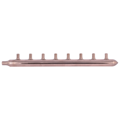 SharkBite 3/4 in. x 1/2 in. PEX-B Crimp Copper 8-Port Closed Manifold