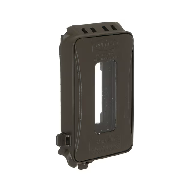 Hubbell 1-Gang Rectangle Bronze Plastic Electrical Box Cover