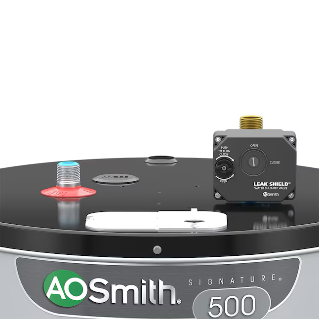 AO Smith AO Smith Signature Serie 500 Calentador de agua eléctrico de doble elemento Icomm Smart Connectivity de 40 galones de alto, 12 años de duración y 5500 vatios