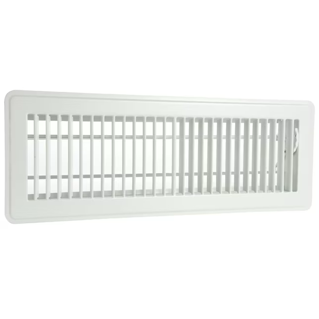 RELIABILT 4-in x 14-in Steel White Floor Register