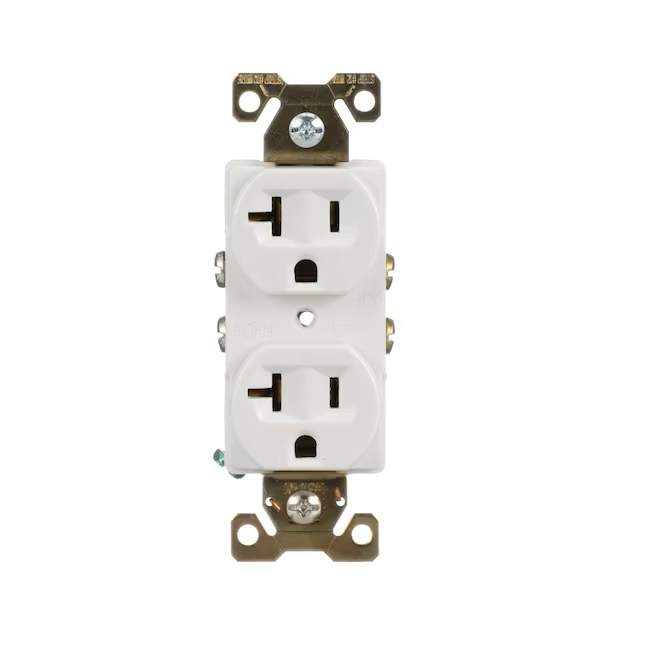 Eaton Arrow Hart 20-Amp 125-volt Industrial Duplex Outlet, White