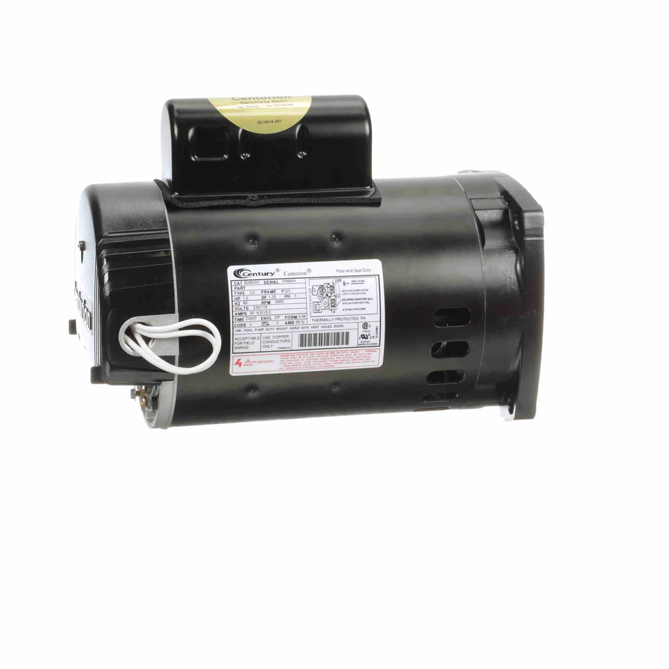 Century B2853 PSC (condensador dividido permanente) Motor de bomba para piscina y spa de 6-1/2" de diámetro 