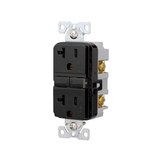 Eaton 20-Amp 125-volt Tamper Resistant GFCI Residential Decorator Outlet, Black