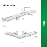 Bajante blanco de vinilo tradicional Amerimax de 120 pulgadas