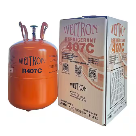 Cilindro de refrigerante Weitron R-407C de 25 lb.