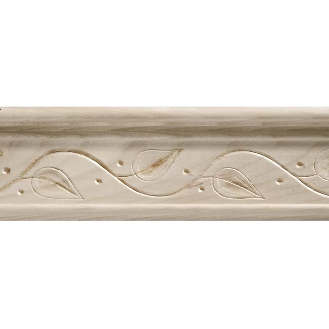 Ornamental Mouldings 2-1/2-in x 8-ft White Hardwood Unfinished Wood Chair Rail Moulding