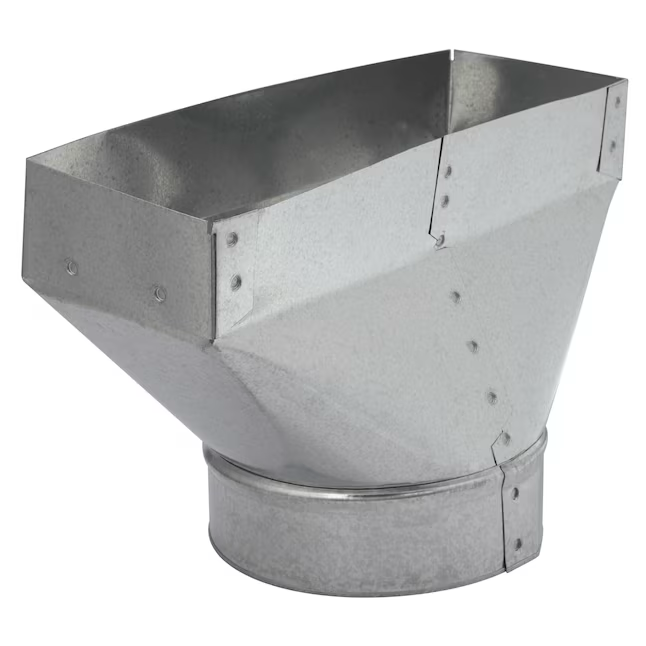 IMPERIAL 6-in 30 Gauge Galvanized Steel Round Straight Register Duct Boot