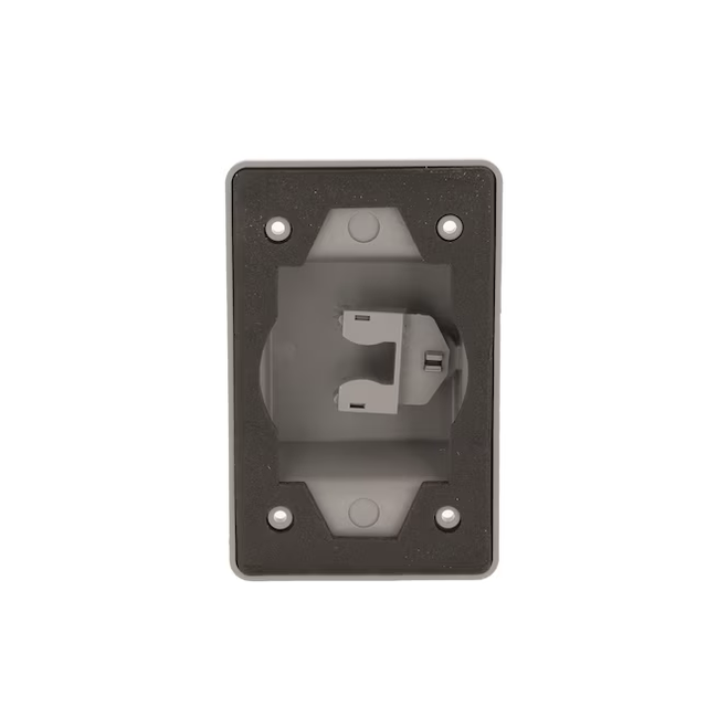 Cubierta para caja eléctrica resistente a la intemperie de plástico gris rectangular de 1 unidad Hubbell TayMac