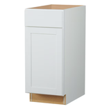 Diamond NOW Arcadia 18-in W x 35-in H x 23.75-in D White Door and Drawer Base Fully Assembled Cabinet (Recessed Panel Shaker Door Style)
