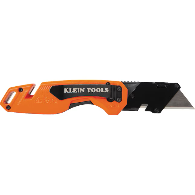 Navaja multiusos plegable de 6 hojas Flickblade de 3/4 in de Klein Tools con almacenamiento de hojas en la herramienta