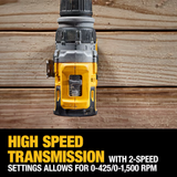 DEWALT XTREME Taladro inalámbrico sin escobillas 5 en 1, 12 voltios máx., 3/8 pulgadas (1 batería incluida, cargador incluido y bolsa blanda incluida)