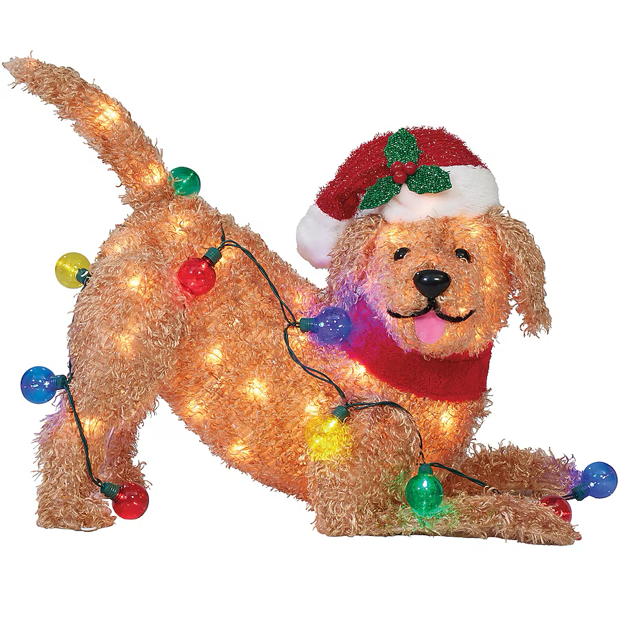 Holiday Living 18-in Lighted Doodle Dog Decoration