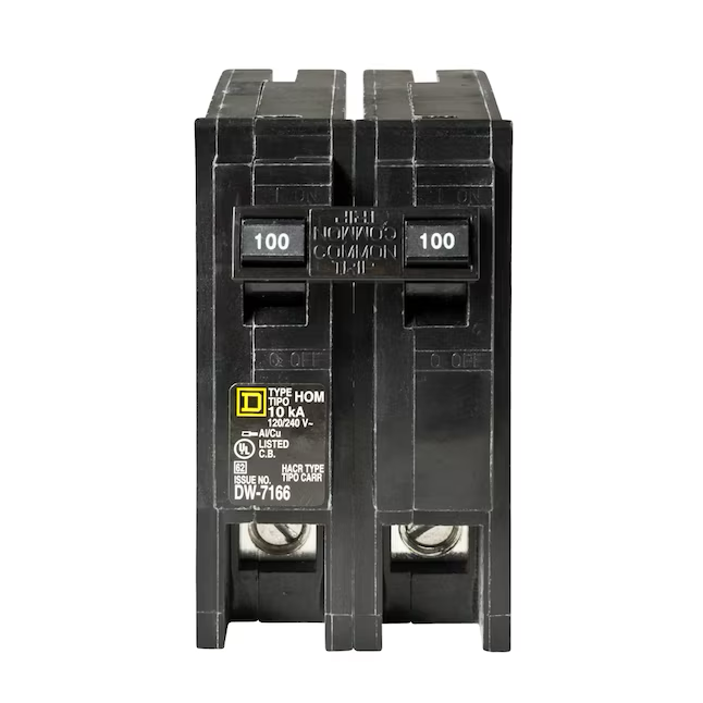 Square D Homeline 100-amp 2-Pole Standard Trip Circuit Breaker