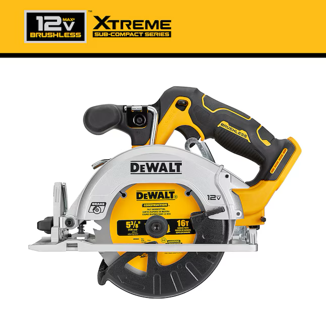 DEWALT XTREME 12-Volt Max 5-3/8-Zoll bürstenlose Akku-Kreissäge (ohne Zubehör)