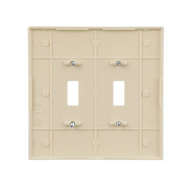 Eaton - Placa de pared para interior de plástico color marfil, tamaño jumbo, 2 unidades