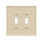 Eaton - Placa de pared para interior de plástico color marfil, tamaño jumbo, 2 unidades