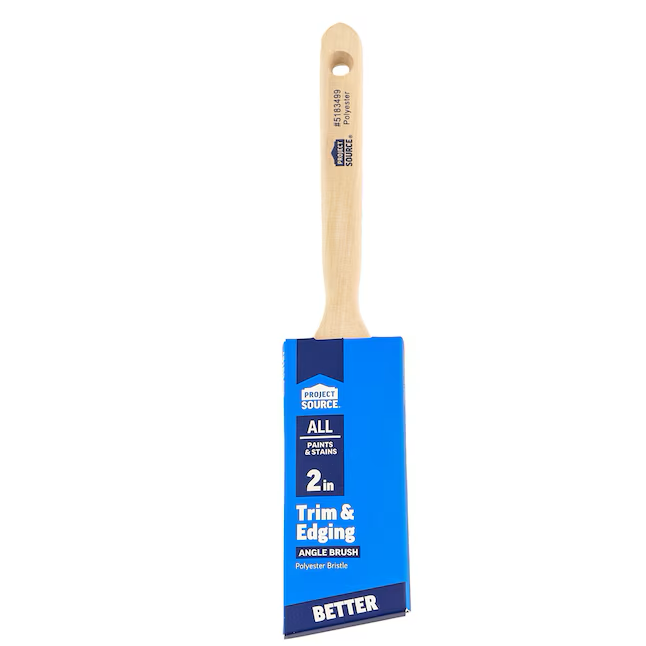 Project Source Better All Paints and Stains 2-in Reusable Polyester Angle Paint Brush (Trim Brush)