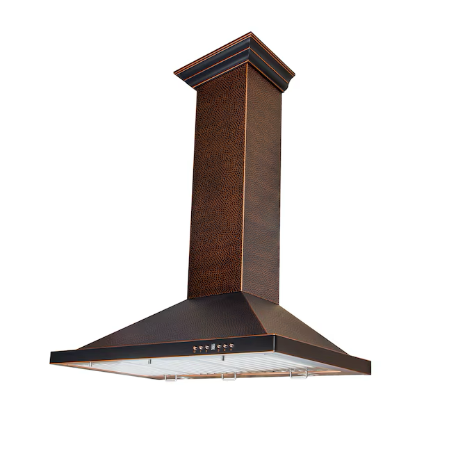 ZLINE  36-in 400-CFM Convertible Hand-hammered Copper Wall-Mounted Range Hood