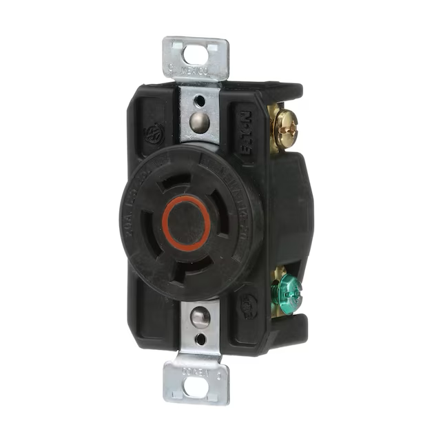 Eaton Arrow Hart 20-Amp 125/250-volt Industrial Duplex Outlet, Orange