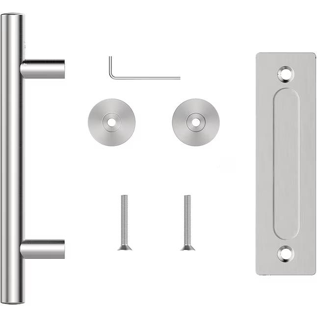 RELIABILT Satin Nickel Stain Nickel Indoor Barn Door Handle